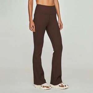 NWT CARBON38 Ribbed Flare xs leggings‎ dark oak brown women’s